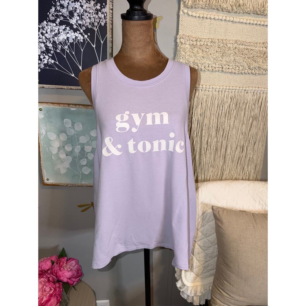 Kate Spade New York Gym & Tonic Tank Top Women’s Large Purple Lavender Racerback - Picture 2 of 10